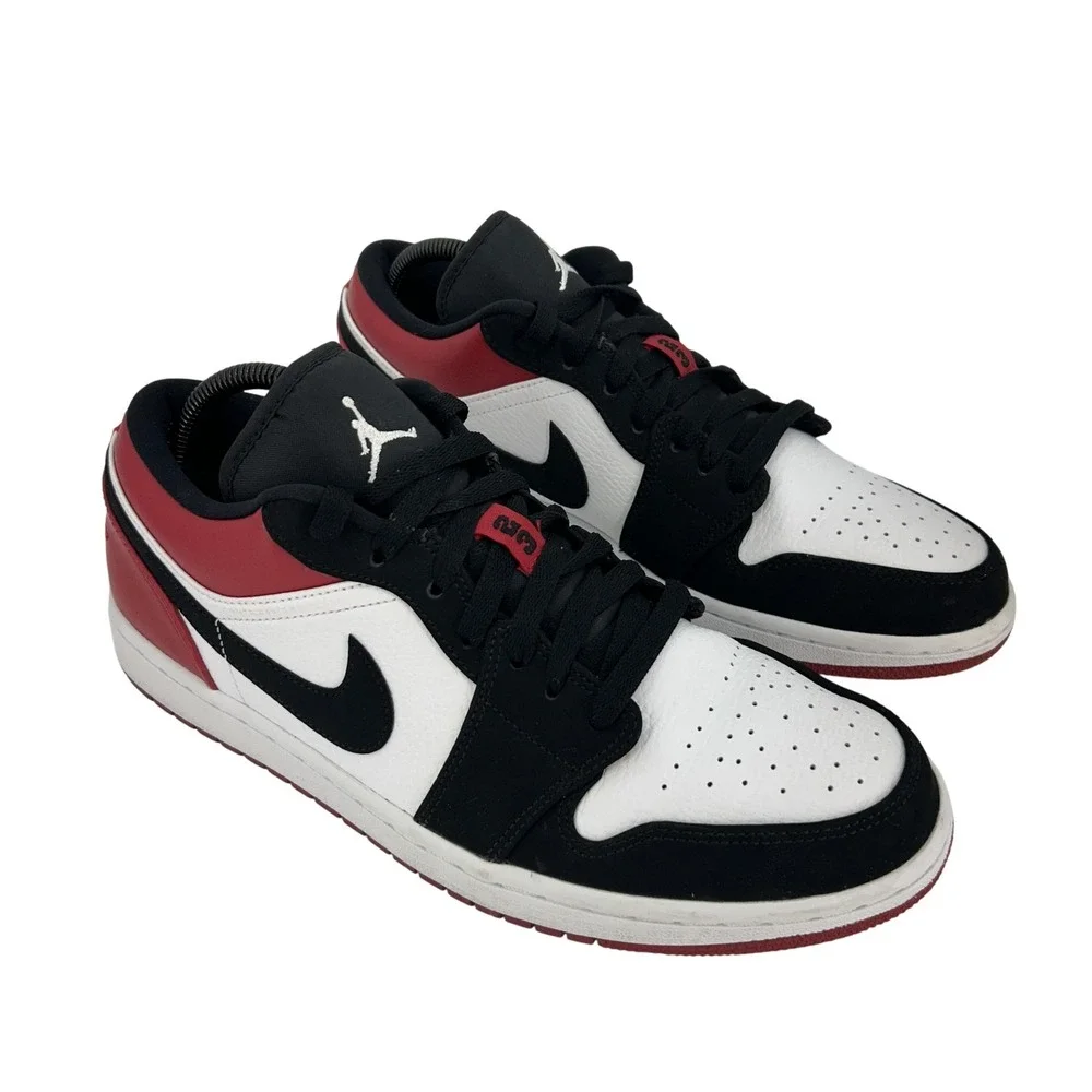 Nike Air Jordan 1 Low Shoes Mens‎ Size 10.5 Black Gym Red Black Toe 553558-116